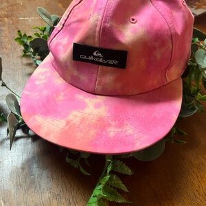 Quiksilver Pink and Orange Tie-Dye Hat